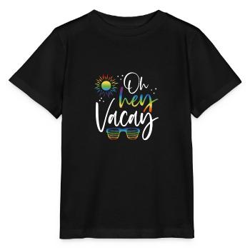 Oh Hey Sommerferien - Stanley/Stella Kinder T-Shirt MINI CREATOR  - Schwarz - Vorne - Mikhail (115cm)