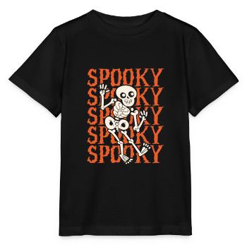 Gespenstisches Skelett An Halloween - Stanley/Stella Kinder T-Shirt MINI CREATOR  - Schwarz - Vorne - Mikhail (115cm)