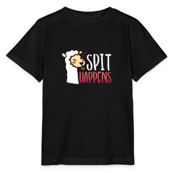 Spit Passes Llama - Stanley/Stella MINI CREATOR Kids’ T-Shirt - black - Front - Mikhail (115cm)