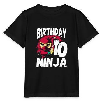Cool Ninja pour votre 10e anniversaire - T-shirt bio MINI CREATOR Stanley/Stella Enfant - noir - Devant - Mikhail (115cm)
