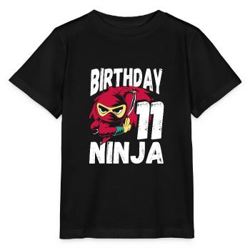 Cool Ninja pour vos 11 ans - T-shirt bio MINI CREATOR Stanley/Stella Enfant - noir - Devant - Mikhail (115cm)