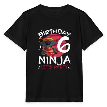 Ninja mignon pour le 6ème anniversaire - T-shirt bio MINI CREATOR Stanley/Stella Enfant - noir - Devant - Mikhail (115cm)