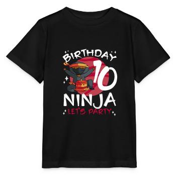 Ninja mignon pour le 10ème anniversaire - T-shirt bio MINI CREATOR Stanley/Stella Enfant - noir - Devant - Mikhail (115cm)