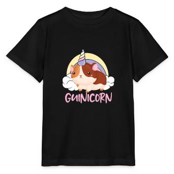 Cochon d’Inde Licorne - T-shirt bio MINI CREATOR Stanley/Stella Enfant - noir - Devant - Mikhail (115cm)