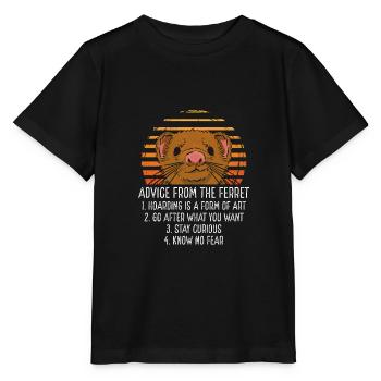 Advice from the ferret - Stanley/Stella MINI CREATOR Kids’ T-Shirt - black - Front - Mikhail (115cm)