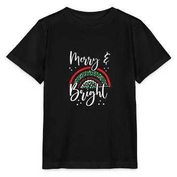 Heiter und fröhlich an Weihnachten - Stanley/Stella Kinder T-Shirt MINI CREATOR  - Schwarz - Vorne - Mikhail (115cm)
