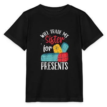 Échanger ma sœur contre des cadeaux - T-shirt bio MINI CREATOR Stanley/Stella Enfant - noir - Devant - Mikhail (115cm)