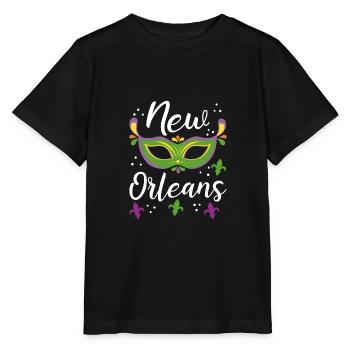 Carnaval de la Nouvelle-Orléans - T-shirt bio MINI CREATOR Stanley/Stella Enfant - noir - Devant - Mikhail (115cm)