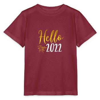 Bonjour Nouvel An 2022 - T-shirt bio MINI CREATOR Stanley/Stella Enfant - bordeaux - Devant - Kain (125cm)
