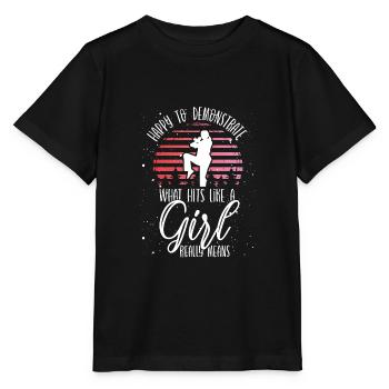 Ce qui frappe comme une fille - T-shirt bio MINI CREATOR Stanley/Stella Enfant - noir - Devant - Mikhail (115cm)