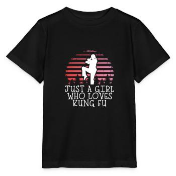 Juste une fille qui aime le kung-fu - T-shirt bio MINI CREATOR Stanley/Stella Enfant - noir - Devant - Mikhail (115cm)