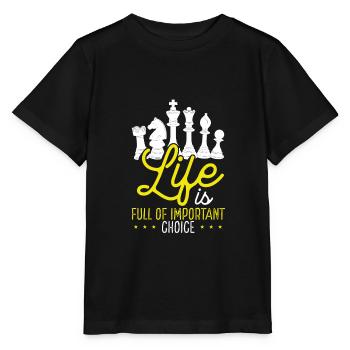 Life is full of choice - Stanley/Stella MINI CREATOR Kids’ T-Shirt - black - Front - Mikhail (115cm)