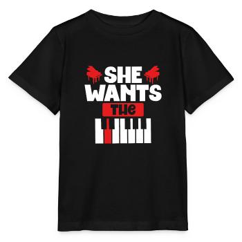 Vous voulez le clavier - T-shirt bio MINI CREATOR Stanley/Stella Enfant - noir - Devant - Mikhail (115cm)