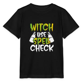 Hexe benutzt Zauber - Stanley/Stella Kinder T-Shirt MINI CREATOR  - Schwarz - Vorne - Mikhail (115cm)