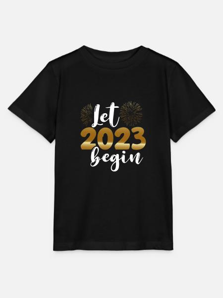 Lasst 2023 Beginnen - Stanley/Stella Kinder T-Shirt MINI CREATOR - Schwarz
