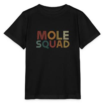 Troupe de taupes colorées - T-shirt bio MINI CREATOR Stanley/Stella Enfant - noir - Devant - Mikhail (115cm)