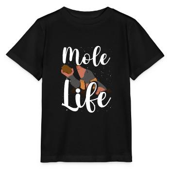 La vie de taupe - T-shirt bio MINI CREATOR Stanley/Stella Enfant - noir - Devant - Mikhail (115cm)