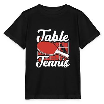 Filet de tennis de table - T-shirt bio MINI CREATOR Stanley/Stella Enfant - noir - Devant - Mikhail (115cm)