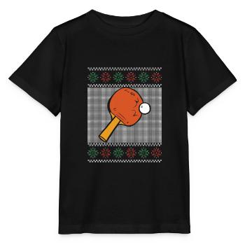 Schneeflocke Tischtennisschläger - Stanley/Stella Kinder T-Shirt MINI CREATOR  - Schwarz - Vorne - Mikhail (115cm)