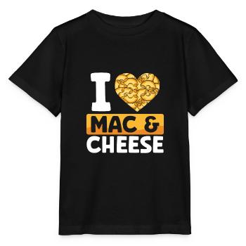 J’adore le macaroni au fromage - T-shirt bio MINI CREATOR Stanley/Stella Enfant - noir - Devant - Mikhail (115cm)