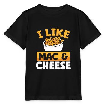 J’aime les macaronis au fromage - T-shirt bio MINI CREATOR Stanley/Stella Enfant - noir - Devant - Mikhail (115cm)