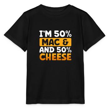 Je suis cinquante Mac et cinquante fromages - T-shirt bio MINI CREATOR Stanley/Stella Enfant - noir - Devant - Mikhail (115cm)