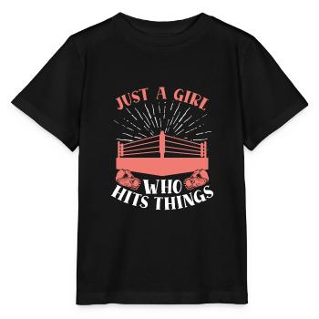 Nur Ein Mädchen, Das Dinge Trifft - Stanley/Stella Kinder T-Shirt MINI CREATOR  - Schwarz - Vorne - Mikhail (115cm)