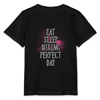 Eat Sleep Boxing Perfekter Tag - Stanley/Stella Kinder T-Shirt MINI CREATOR  - Schwarz - Vorne - Mikhail (115cm)