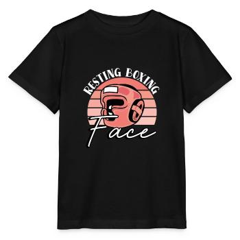 Ruhendes Boxgesicht - Stanley/Stella Kinder T-Shirt MINI CREATOR  - Schwarz - Vorne - Mikhail (115cm)