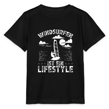 Windsurfen Ist Ein Lebensstil - Stanley/Stella Kinder T-Shirt MINI CREATOR  - Schwarz - Vorne - Mikhail (115cm)