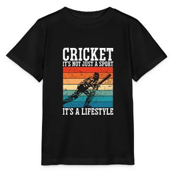 Cricket Ist Ein Lebensstil - Stanley/Stella Kinder T-Shirt MINI CREATOR  - Schwarz - Vorne - Mikhail (115cm)