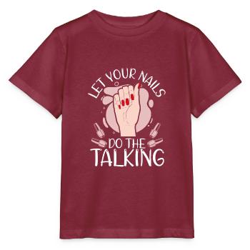 Laissez vos ongles parler - T-shirt bio MINI CREATOR Stanley/Stella Enfant - bordeaux - Devant - Kain (125cm)