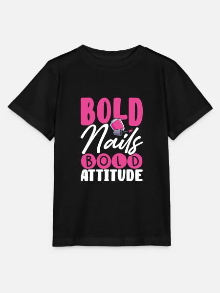 Mutige Nägel, Mutige Attitüde - Stanley/Stella Kinder T-Shirt MINI CREATOR - Schwarz