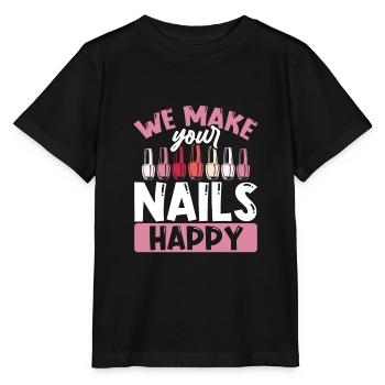 Wir Machen Ihre Nägel Glücklich - Stanley/Stella Kinder T-Shirt MINI CREATOR  - Schwarz - Vorne - Mikhail (115cm)