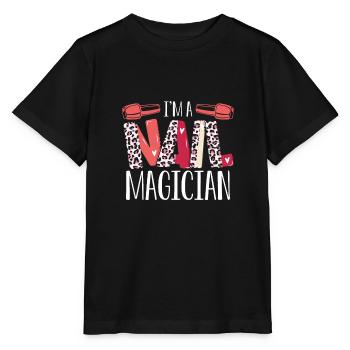 I'm a nail magician - Stanley/Stella MINI CREATOR Kids’ T-Shirt - black - Front - Mikhail (115cm)
