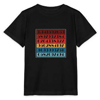 Nombres Pi en couleur - T-shirt bio MINI CREATOR Stanley/Stella Enfant - noir - Devant - Mikhail (115cm)