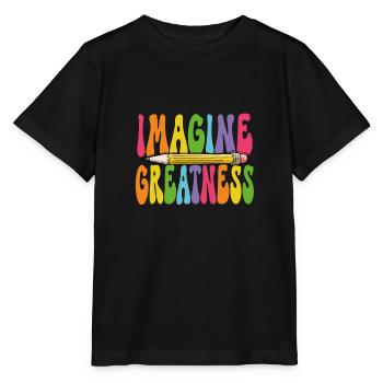 Imagine greatness - Stanley/Stella MINI CREATOR Kids’ T-Shirt - black - Front - Mikhail (115cm)