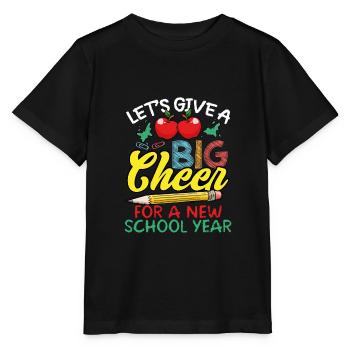 Big cheers for a new school year - Stanley/Stella MINI CREATOR Kids’ T-Shirt - black - Front - Mikhail (115cm)
