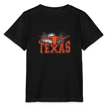 Texas Beef Longhorn Black - Stanley/Stella MINI CREATOR Kids’ T-Shirt - black - Front - Mikhail (115cm)