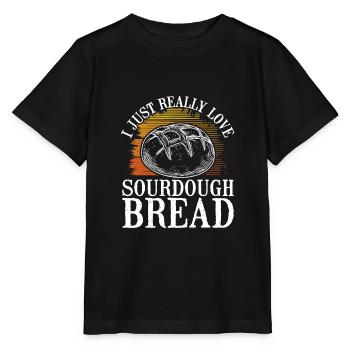 Ich Liebe Sauerteigbrot - Stanley/Stella Kinder T-Shirt MINI CREATOR  - Schwarz - Vorne - Mikhail (115cm)