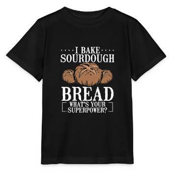 Ich Backe Sauerteigbrot - Stanley/Stella Kinder T-Shirt MINI CREATOR  - Schwarz - Vorne - Mikhail (115cm)