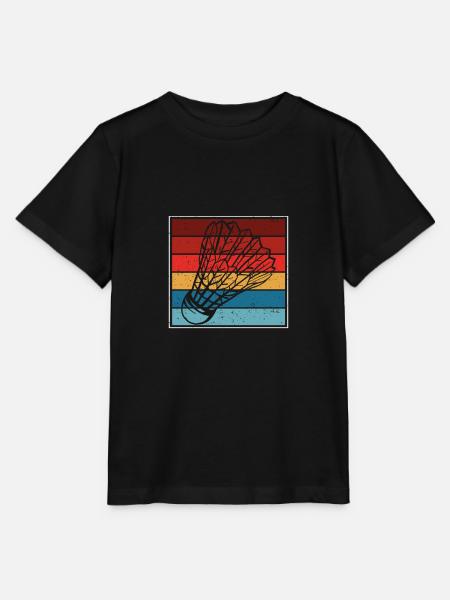 Bunte Badminton kunst - Stanley/Stella Kinder T-Shirt MINI CREATOR - Schwarz