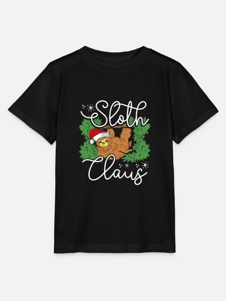 Weihnachtsfaultier - Stanley/Stella Kinder T-Shirt MINI CREATOR - Schwarz