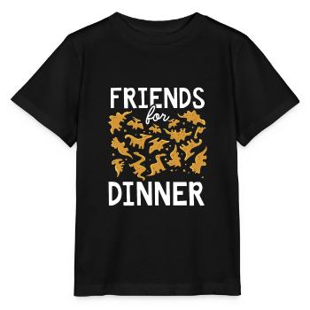 Friends for dinner - Stanley/Stella MINI CREATOR Kids’ T-Shirt - black - Front - Mikhail (115cm)