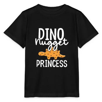 Dino nugget princess - Stanley/Stella MINI CREATOR Kids’ T-Shirt - black - Front - Mikhail (115cm)
