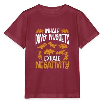 Croquettes de dinosaures Inhalation - T-shirt bio MINI CREATOR Stanley/Stella Enfant - bordeaux - Devant - Kain (125cm)
