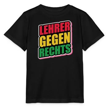 Lehrer Gegen Rechts - Gegen Rechts, gegen Hetze - Stanley/Stella Kinder T-Shirt MINI CREATOR  - Schwarz - Vorne - Mikhail (115cm)
