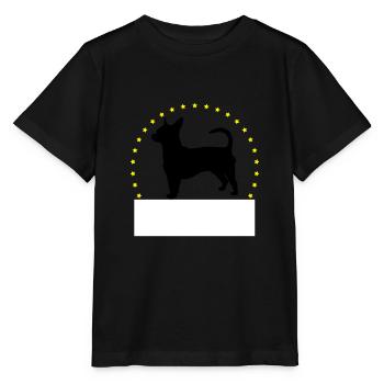 Chihuahua Hund individuell Anpassbar Geschenk - Stanley/Stella Kinder T-Shirt MINI CREATOR  - Schwarz - Vorne - Mikhail (115cm)