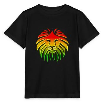 Like a Lion, Löwe, Reggae, Rasta revolution, Roots - Stanley/Stella Kinder T-Shirt MINI CREATOR  - Schwarz - Vorne - Mikhail (115cm)