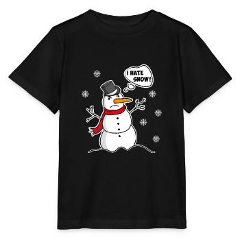 Bonhomme de neige déteste la neige, bonhomme de neige déteste la neige - T-shirt bio MINI CREATOR Stanley/Stella Enfant - noir - Devant - Mikhail (115cm)